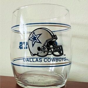 Vintage‎ Dallas Cowboys Glass 3.75in Tall Bar Collectible